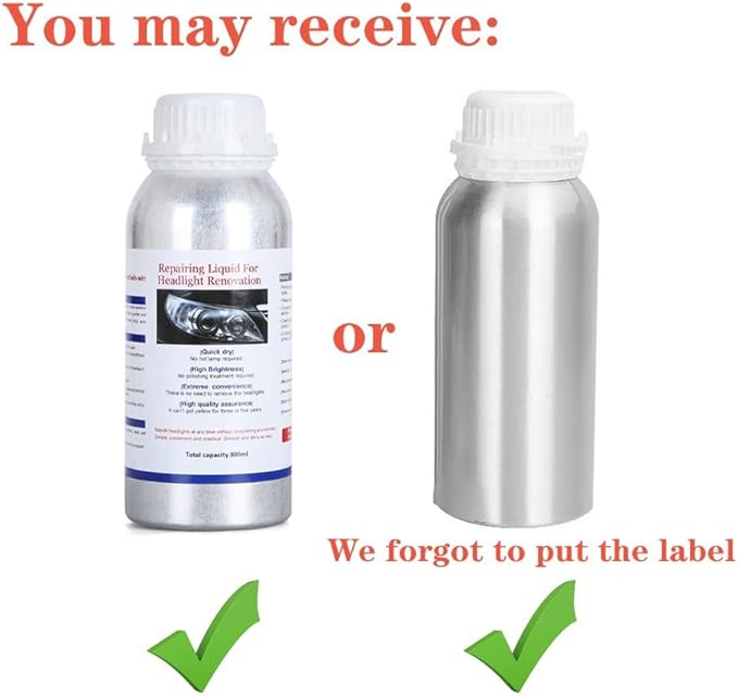 1600 g Car Headlight Repair Fluid Set, Car Headlight polishing Vapor, Polymer polishing Liquid