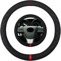 Suede Steering Wheel Cover,Compatible with Mazda 3 CX-9 RX-8 CX-5 Mazda 6 MX-5 Miata Suede Leather Sport Non-Slip Wheel Cover Car Interior Accessories 15 inch for Man and Women