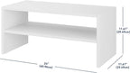 Whitmor Wood Stackable 2-Shelf Shoe Rack, White, 24 inches
