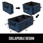 GORILLA GRIP Large Capacity Sturdy Trunk Storage Organizer, Slip and Water Resistant Collapsible Organization Container for