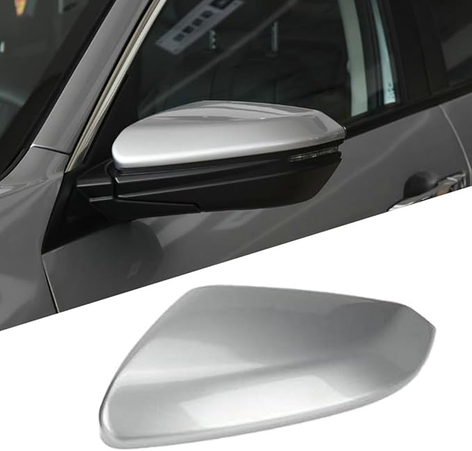 Silver Mirror Cap Cover For Honda Civic 2016 2017 2018 2019 2020 2021 Rearview Mirror Cap Replacement (Left Side)