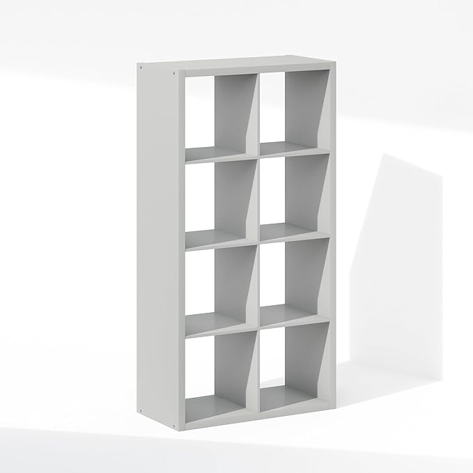 Furinno Cubic Closet Organizers and Storage, 8-Cube Closet Organizer, Open Shelf Closet Storage, Extra Thick Frame for Wardro