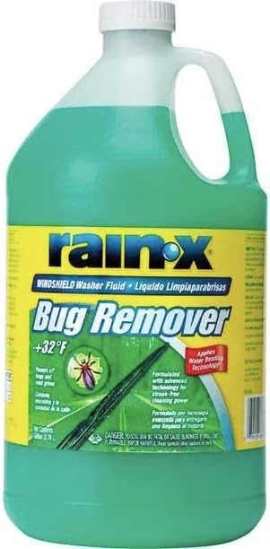 6 Pack Rain X Green Windshield Washer Fluid With Rain Repellant & Bug Remover 32* F All Weather Fluid 1 Gallon Each