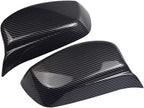 Rearview Mirror Cover Black Side Mirror Covers Caps for BMW E60 2003 2004 2005 2006 2007 2008(Carbon Fiber Black)