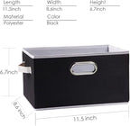 PRANDOM Fodable Storage Bins for Closet [3-pack] Decorative Fabric Storage Baskets Cubes with Leather/Metal Handles for Shelv