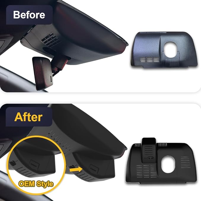 Fitcamx Front 2K+Rear 1080P Dash Cam Adapts for Toyota Tacoma & Hybrid 2024-2026, OEM Look, Dual HD Video, WiFi & APP, Loop R