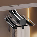 Pull-Out Clothes Rail,Extendable Pull Out Storage Closet Rod, Bearing 40kg Pull-Out Clothes Rail, Aluminum Alloy Retractable 