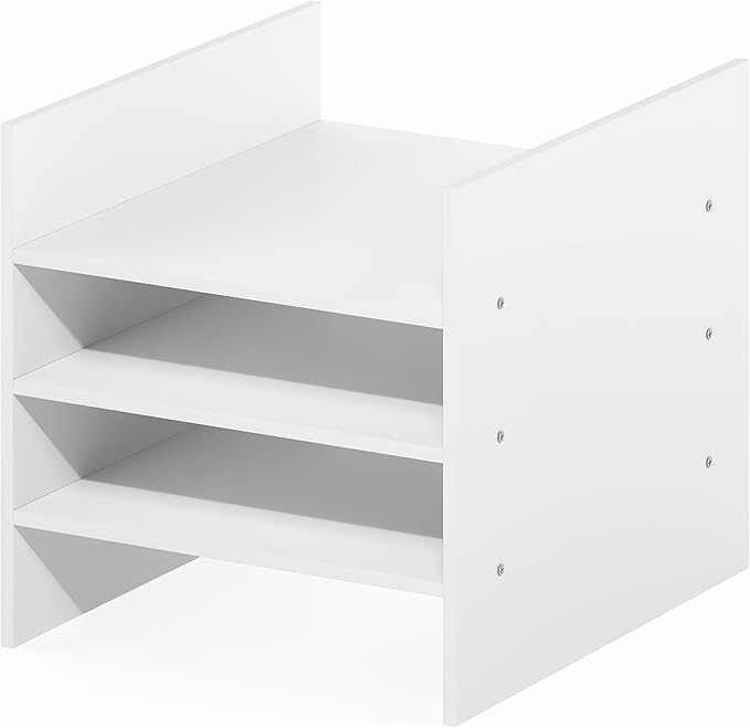 Furinno Cubicle Cube Insert, 3-Shelf Cube Organizer, 3-Tier Shelf Accessory, Fits into Furinno Triple Thick Cubes, IKEA Kalla