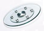 28" Glass Lazy Susan,Thickening Kitchen Dining Table Turntable,Round Tabletop Rotating Tray, with 6 Swivel Assist System,360°