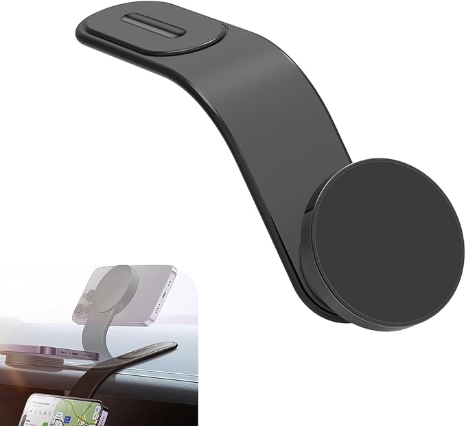 Mobile Phone Holder, Adsorption Type Flexible Bending Navigation Bracket, Horizontal and Vertical Placement One-Handed Portable Holder, for Most Mobile Phones (Black)