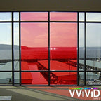 VViViD Transparent Colorful Vinyl Window Tinting Sheets (1.49ft x 5ft, Red)