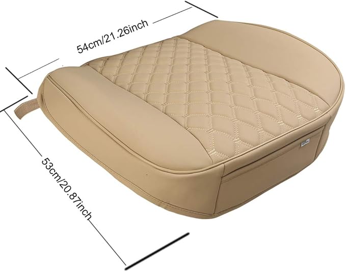 Black Panther PU Car Seat Cover, Front Bottom Seat Protector Compatible with 95% Vehicles,Anti-Slip & Full Wrapping Bottom (W