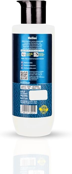 Helios Leather Lotion 150ML – Premium Conditioner & Cleaner for Shoes, Bags, Jackets, Furniture & More – Restores and Protect
