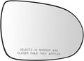 TRQ Passenger Side Mirror Glass Heated with Backing Plate For Factory Equipped Mirrors Compatible with 2016-2020 Kia Sorento