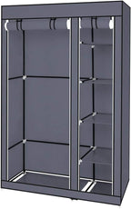 69" Portable Closet Storage Organizer Wardrobe Clothes Rack,Covered Garment Rack,Steel Tube Clothes Storage Organizer,Freesta