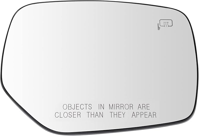 TRQ Passenger Side Mirror Glass Heated Convex with Backing Plate For Factory Equipped Mirrors Compatible with 2015-17 Subaru 