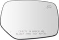 TRQ Passenger Side Mirror Glass Heated Convex with Backing Plate For Factory Equipped Mirrors Compatible with 2015-17 Subaru 