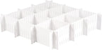 MUKCHAP 72-Piece DIY Grid Drawer Organizer - 12.6 Inch Adjustable Drawer Dividers for Sock, Underwear, Scarf - 36 White, 36 P
