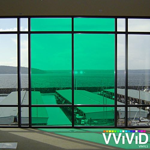 VViViD Transparent Colorful Vinyl Window Tinting Sheets (6ft x 4.9ft, Green)