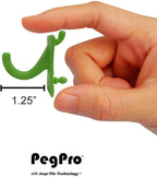 PegPro® J Hooks Kit for Standard “Wood Fiber” pegboard – Durable Plastic Pegboard Hooks - for Garage, Kitchen, Craft Room, an