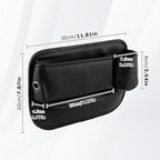 2-Pack Car Seat Gap Filler Organizer, Leather Storage Box with Cup Holder for Driver & Passenger Side, Gap Bag Front Seat Car Storage Accessories for Phone Keys Sunglasses Wallet(COLOR:Black)