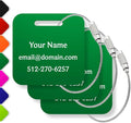 Custom Luggage Tags (3 or 6 Pack) - Personalized Unique Suitcase & Backpack Travel, Durable, Waterproof & Heavy Duty (Dark Gr