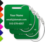 Custom Luggage Tags (3 or 6 Pack) - Personalized Unique Suitcase & Backpack Travel, Durable, Waterproof & Heavy Duty (Dark Gr