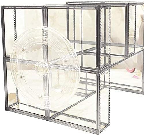 Hersoo 360 Degree Rotation Cosmetic Organizer -Premium Makeup Storage with Spin Base,Antique Countertop Cosmetic Storage,Larg