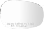 TRQ Passenger Side Mirror Glass Heated Convex Snap On Compatible with 2009-2013 BMW 128i 135i 135is 328i 328i xDrive 335d 335
