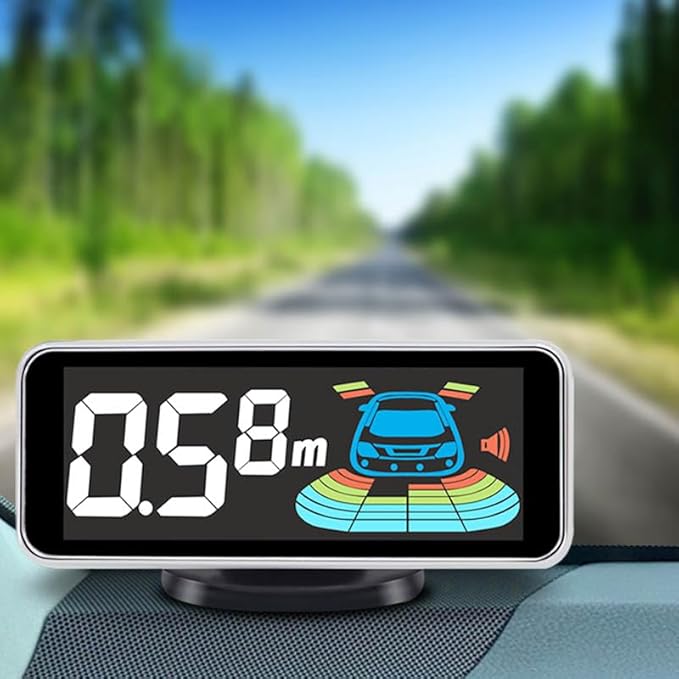 Parktronic 8 Parking Sensors Kit Reverse Backup Radar System Rear and Front View with Sound Warning Ultrasonic Distance Detec
