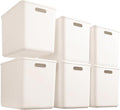 5 pack large plastic White storage bins with Lids, Toy Box Chest with Handle，Organizer Containers Baskets for Baby,Nursery，Sh