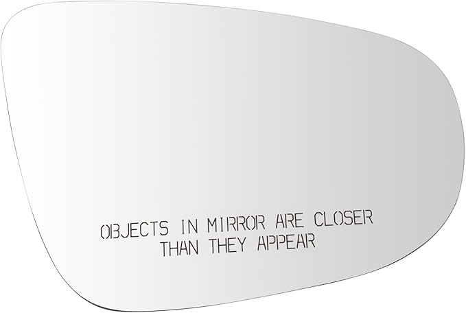 TRQ Right Passenger Side Mirror Glass Heated Convex Snap On Compatible with 2010-2014 Volkswagen Golf GTI VW1325116