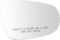 TRQ Right Passenger Side Mirror Glass Heated Convex Snap On Compatible with 2010-2014 Volkswagen Golf GTI VW1325116