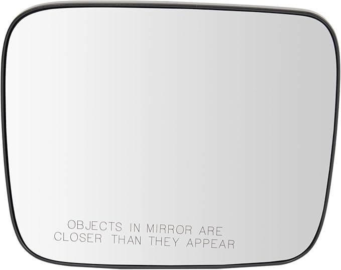 TRQ Passenger Side Mirror Glass with Backing Plate Snap On Compatible with 2015-2018 Jeep Renegade CH1325136