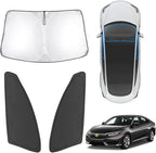 Karltys 3PCS Windshield Sun Shade for 2016-2021 Honda Civic, Front and Side Window Sunshade Custom Fit 10th Gen. Civic, Thick Reflective Sun Visor Cover Protector Blocks Heat UV Rays