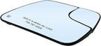 Dodge Ram 1500 Right Side Heated Blind Spot Mirror - Convex Glass with Rear Holder 68402036AA
