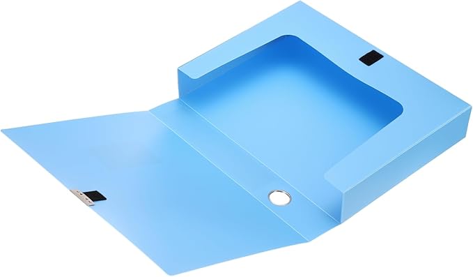 M&G File Organizer Box, Blue A4 Plastic Storage File Boxes File Folder Document Boxes Cabinet Archives Cases Boxes with Lid f