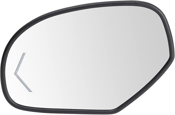 TRQ Mirror Glass w/Backing Plate Heated Driver Side Compatible with Cadillac Chevy GMC SUV