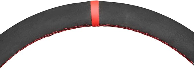 MEWANT Hand Stitch Steering Wheel Cover for Chevy Silverado 1500 2500 Suburban Tahoe Black Athsuede Steering Wheel Wrap
