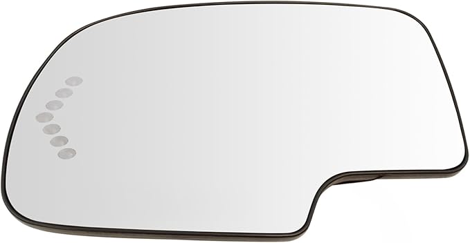 TRQ Driver Side Mirror Glass Heated With Turn Signal Without Auto Dim Compatible with 2003-2006 Cadillac Escalade ESV EXT Che