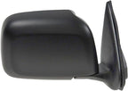 TRQ Driver and Passenger Side Mirror Assembly Set Manual Paint to Match Smooth Black Foldaway Compatible with 1997-1999 Toyot