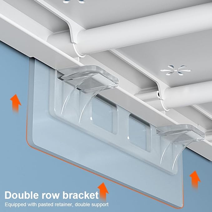 iayokocc Expandable Closet Tension Shelf Rod, Adjustable Metal Storage Rack,DIY Organizer Divider Separator for Cabinet Wardr