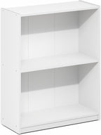 Furinno Gruen Book Shelf, 2-Tier Small Bookshelf, Bookcase with Open Shelf, 9.3 x 21.8 x 27, for Organization and Storage, fo