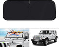 KUST Windshield Sun Shade for 1997-2015 2016 2017 2018 Jeep Wrangler TJ JK JKU Sunshade Accessories Window Sun Visor Protector Foldable Blocks UV Rays Keep Your Car Cool