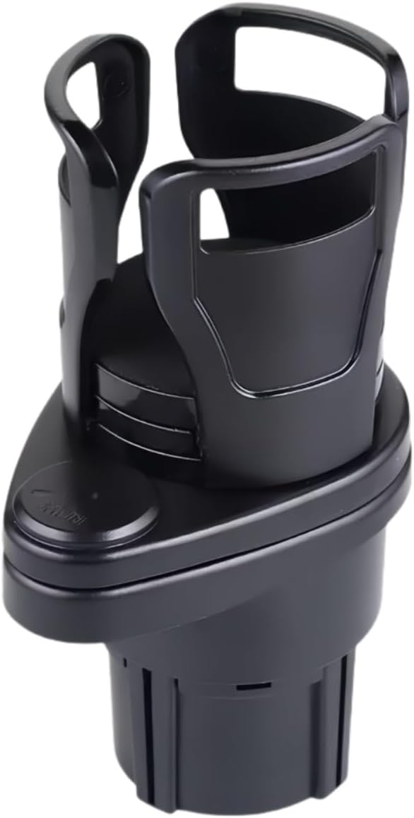 2-in-1 Car Cup Holder Adapter, Multifunctional Front seat Adjustable Cup and Beverage Holder, Compatible with car Circular Cu