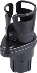 2-in-1 Car Cup Holder Adapter, Multifunctional Front seat Adjustable Cup and Beverage Holder, Compatible with car Circular Cu