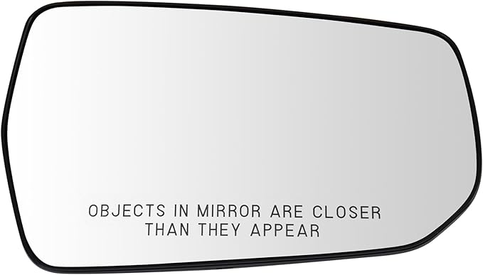 TRQ Passenger Side Mirror Glass Heated For Factory Equipped Mirrors Compatible with 2016-23 Chevrolet Malibu LT 2016-22 Malib