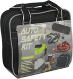Justin Case Heavy Duty and Portable Ultimate Auto Safety Kit for Roadside Emergencies