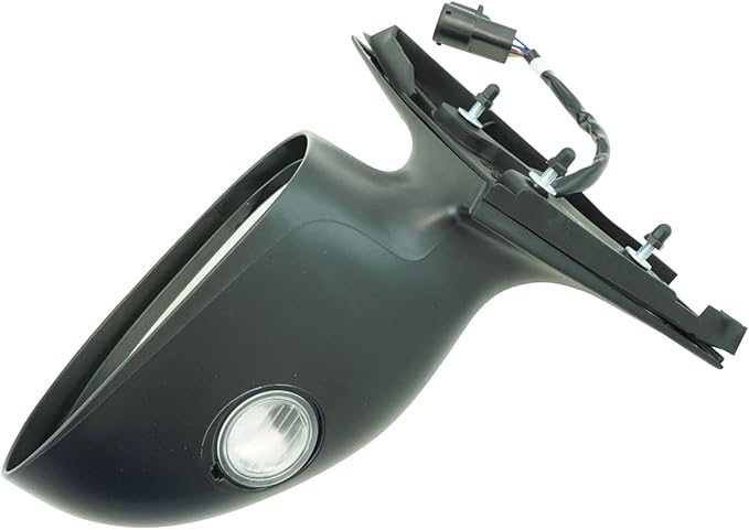 TRQ 2 Piece Driver and Passenger Side Mirror Assembly Set Electric Adjustment Heated No Memory Puddle Light Black Compatible 