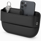 AC4®️ Universal Car Seat Gap Filler Organizer | Premium PU Leather Storage for Car, SUV & Trucks | Car Pocket Organizer for front seat, Cable Slots, Wallet, Sunglasses & Essentials.